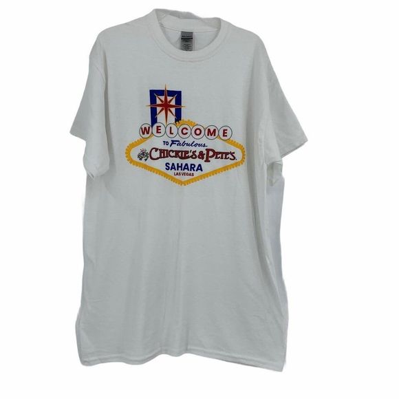 T-Shirt Las Vegas Chickie's & Pete's Swag Souvenier M 9662 New Short Sleeve - Picture 1 of 5